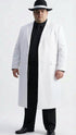 Men’s White Long Zoot Style Suit | Vintage Gangster Mafia Formal Coat with Black Pants