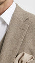 Men’s Light Beige Herringbone Tweed Suit with Vest – Classic Three Piece Formal Suit, Vintage Business Wedding Outfit, Elegant Smart Casual Wear