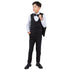 New Perry Ellis Boys Black Tuxedo Set, Solid 5-Piece Black Shawl Collar