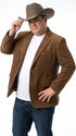 Men’s Brown Corduroy Country Blazer – Two-Button Western Sport Coat for Casual