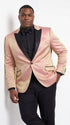 Men’s Rose Gold Tuxedo Jacket – Black Peak Lapel Wedding, Prom and Formal Dinner Blazer