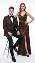 Men’s Chocolate Brown Tuxedo Suit – 3 Piece Shawl Lapel Wedding, Prom and Formal Dinner Tuxedo