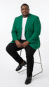 Men’s Kelly Green Blazer with Black Pants – Church, Business and Formal