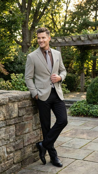 Men’s Black and White Houndstooth Blazer Jacket, Classic Formal Sport Coat for Business, Wedding and Dress Wear