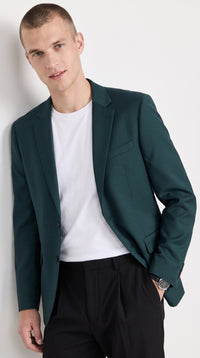 Men’s Dark Teal Blazer – Classic Fit Green Teal Sport Coat for Weddings, Business & Formal Wear