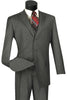 Mens 3 Button Vested Gangster Pinstripe 1920's Suit in Charcoal