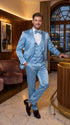 Men’s Powder Blue Satin Tuxedo – Light Blue Wedding & Prom Tuxedo Suit