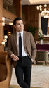 Men’s Vintage Brown Houndstooth Blazer – 1950s Coffee Check Sport Coat