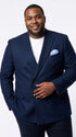 Men’s Navy Double-Breasted Blazer – Classic Fit 1920s Vintage Gatsby Style Sport Coat