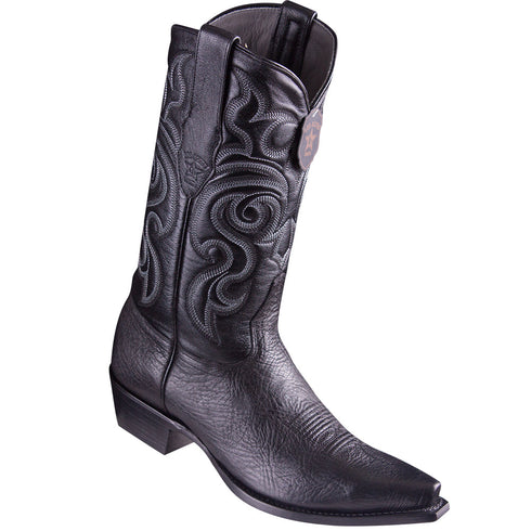 Bull Shoulder Black Cowboy Boots
