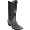 Los Altos Mens Grey Caiman Boots - Snip Toe