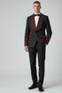 Men’s Bella Embellished Black & Royal Blue Tuxedo – 3 Piece Formal Suit with Shawl Lapel, Vest & Matching Pants
