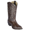 Brown Hornback Caiman Cowboy Boot