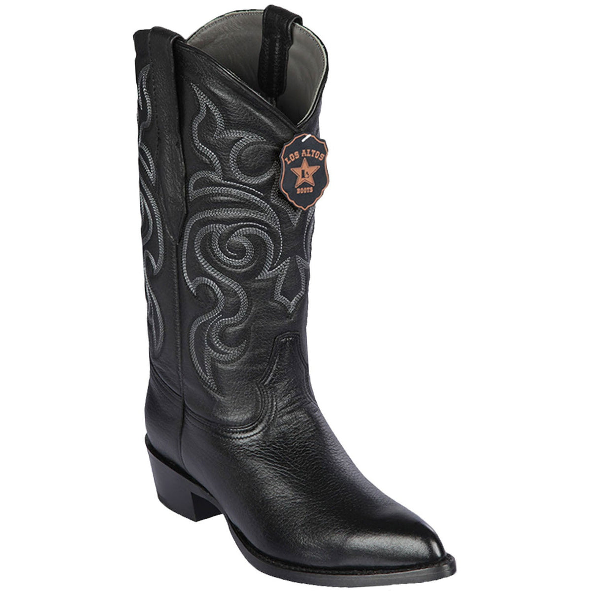 Botas Piel de Alce Original Horma Puntal Color Negro - Los Altos Boots main image 0