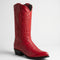 Men's Los Altos Boots Smooth Ostrich Red Cowboy Boots J-Toe