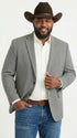 Men’s Light Grey & Black Herringbone Western Blazer – Cowboy Sport Coat Jacket