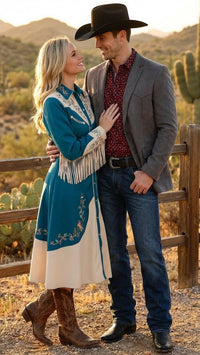 Men’s Charcoal Gray Western Faux Suede Blazer – Double Button Cowboy Jacket for Wedding & Party Wear