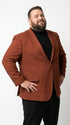 Men’s Rustic Brown Textured Blazer with Notched Lapel, Formal Dress Jacket for Weddings, Parties, Business Look