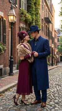 Men’s Navy Blue 1920s Zoot Suit – Long Mafia Gangster Three-Piece Vintage Costume Set Zuit Pachuco Style