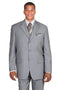 Mens 3 Button Polyester Fashion Suit in Grey