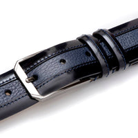 Mezlan Leather & Deerskin Belt - Luxury Italian Crafted