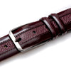 Mezlan Leather & Deerskin Belt Burgundy (AO11113)