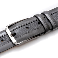 Mezlan Leather & Deerskin Belt Gray (AO11113)