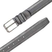 Mezlan Leather & Deerskin Belt Gray (AO11113)