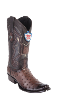 Wild West Botas de Avestruz Horma Dubai Faded Brown