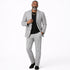 Mens Premium Cotton Seersucker Stripe Suit – Black