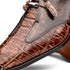 Marco Di Milano Anzio Exotic Alligator & Calfskin Leather Orix Brown Derby