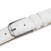 Mezlan Ostrich Skin Belt White (AO11678)