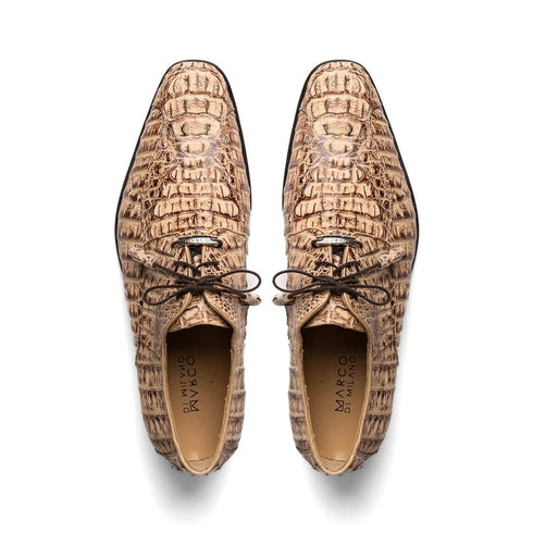 Marco Di Milano Apricena Men'shoes Genuine Caiman Crocodile Dress Derby Oxfords