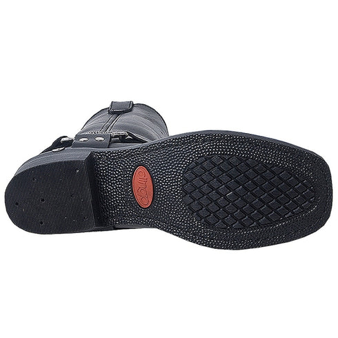 Dingo Black Leather Biker Boots