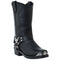 Dingo Black Leather Biker Boots