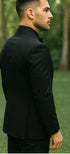 Adrian One Button Black Slim Fit Wedding Groomsmen Suit Online