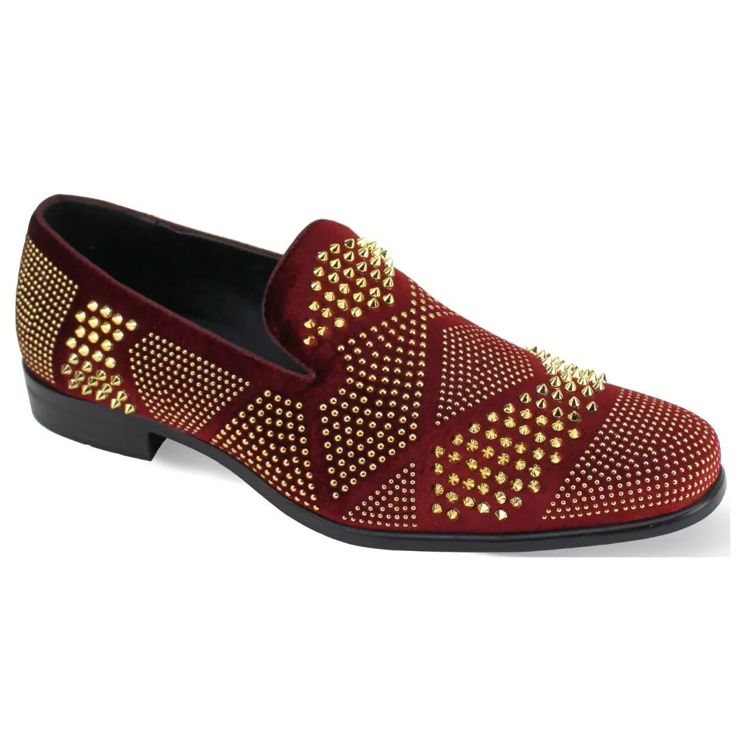 Ozzy Velvet Studded Smoker Shoes – OvercoatUSA