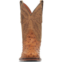 Dan Post Men’s Alamosa Tan Genuine Ostrich 11 Broad Square Toe Cowboy Certified Boot