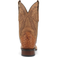 Dan Post Men’s Alamosa Tan Genuine Ostrich 11 Broad Square Toe Cowboy Certified Boot