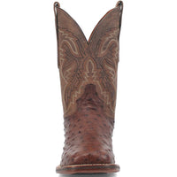 Dan Post Mens Alamosa Brown Genuine Ostrich 11 Square Toe Cowboy Certified Boot