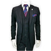 Alberto Nardoni Black Single Breasted Notch Lapel suit