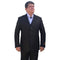 Alberto Nardoni Black Three Button Side Vented Linen Suit