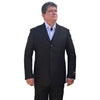 Alberto Nardoni Black Three Button Side Vented Linen Suit