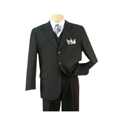 Alberto Nardoni Black Three Buttons Notch Lapel