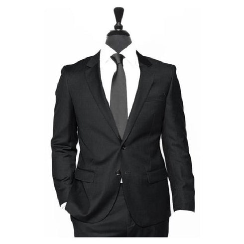 Alberto Nardoni Black Two Button Vested Linen Wedding Suit