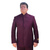 Alberto Nardoni Burgundy Maroon Eight Button Collar Suit