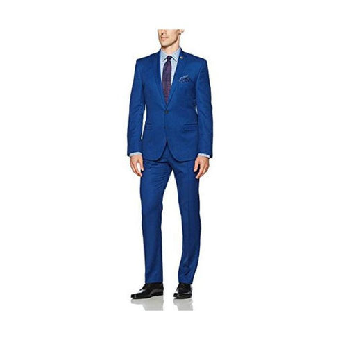 Alberto Nardoni Dual Vents Suit In Royal blue Indigo