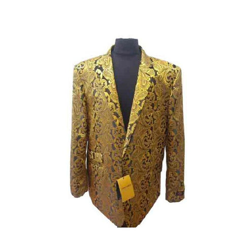 Alberto Nardoni Gold Men's Shiny Dinner Jacket Tuxedo