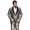 Alberto Nardoni Gray One Button Satin Shawl Lapel Suit