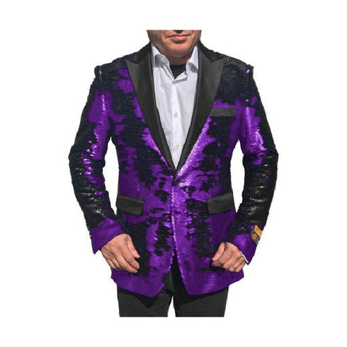 Alberto Nardoni Lavender Black Lapel Sport Jacket